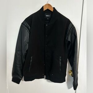 Fashion Nova Black Varsity Jacket
